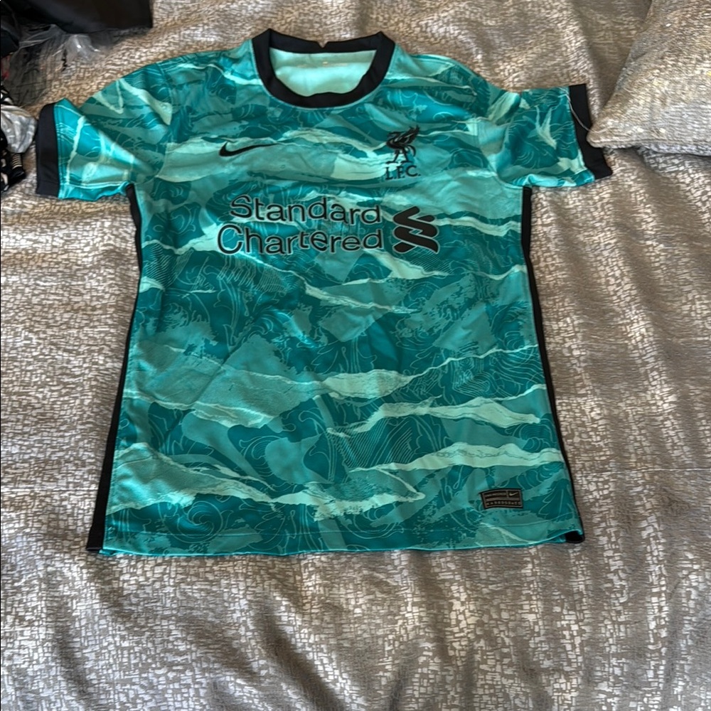 Nike Liverpool FC Aqua and Black Jersey